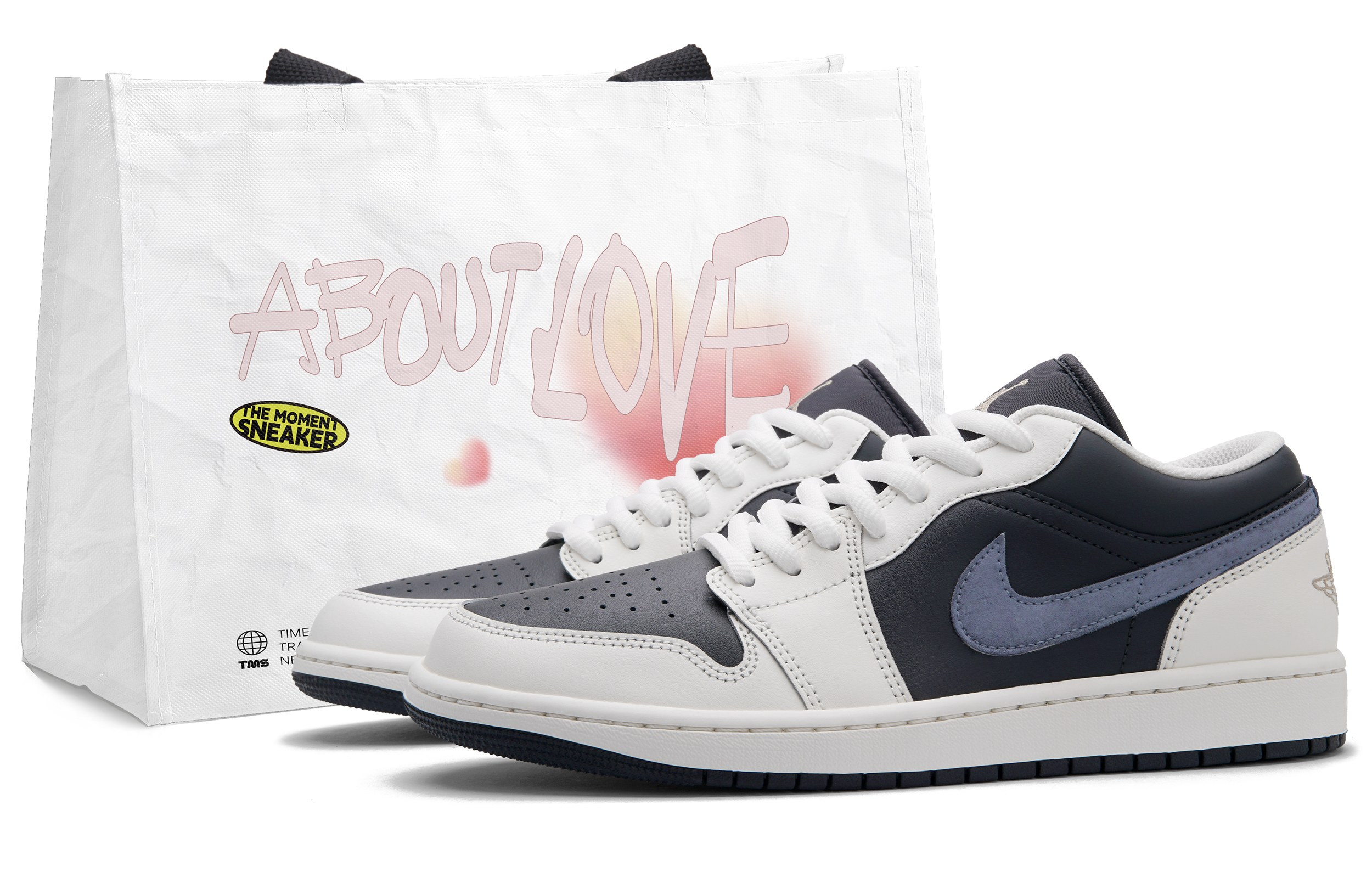 

Jordan Кроссовки Air 1 Blue Waterfall Low Top мужские, черные, белые, синие