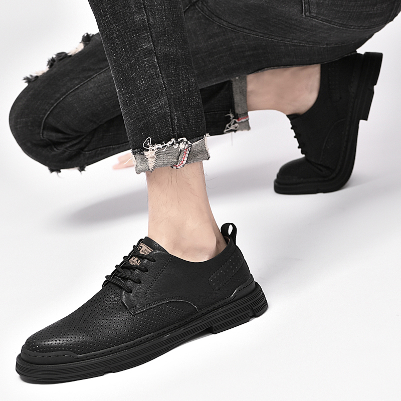 BAGE Мужские повседневные кроссовки Low Top черные, цвет Black — фото 3