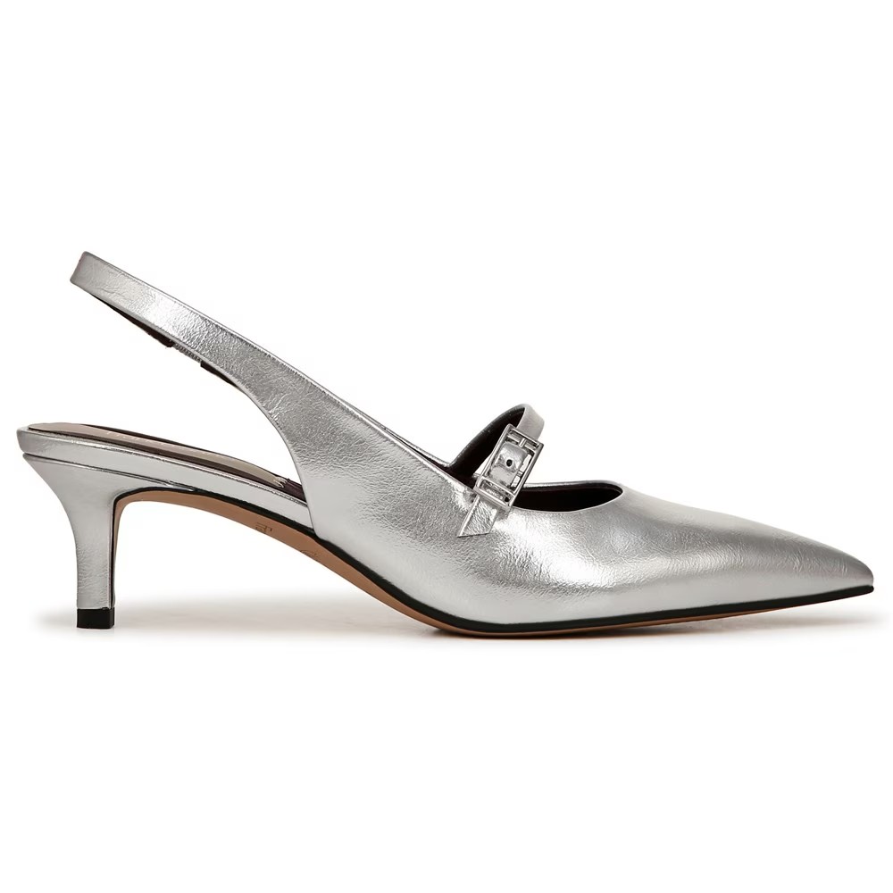 Туфли-Лодочки Khloe с открытой пяткой Franco Sarto, серебряный — фото 3
