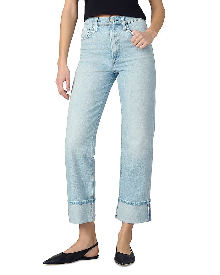

Марго: укороченные прямые джинсы с манжетами в люксовом исполнении Joe's Jeans, синий