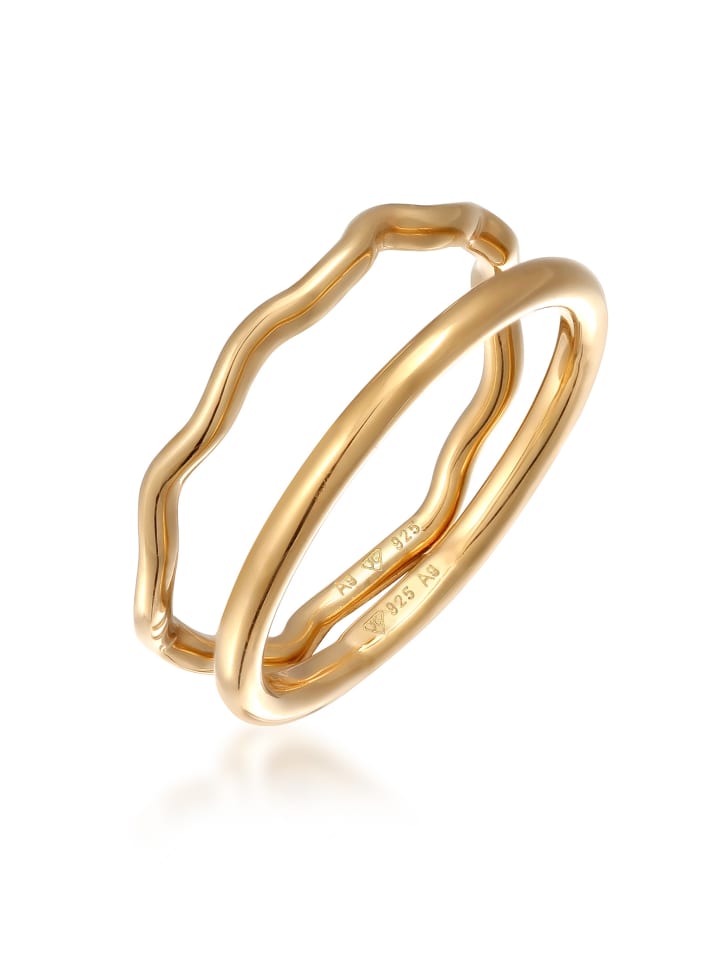 

Elli Кольцо из серебра 925 пробы с золотым покрытием