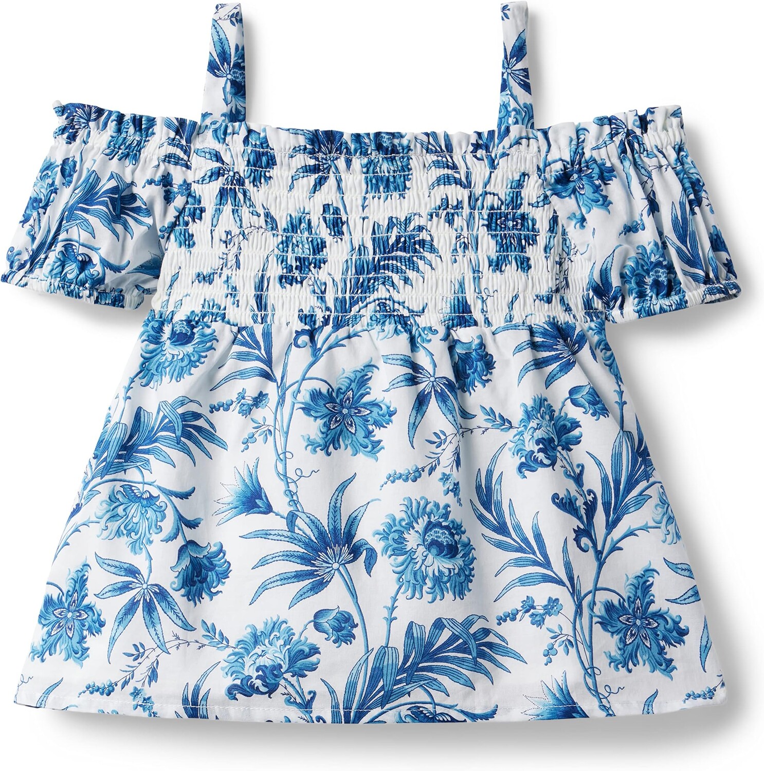 

Топ Janie and Jack Floral Print Top, синий