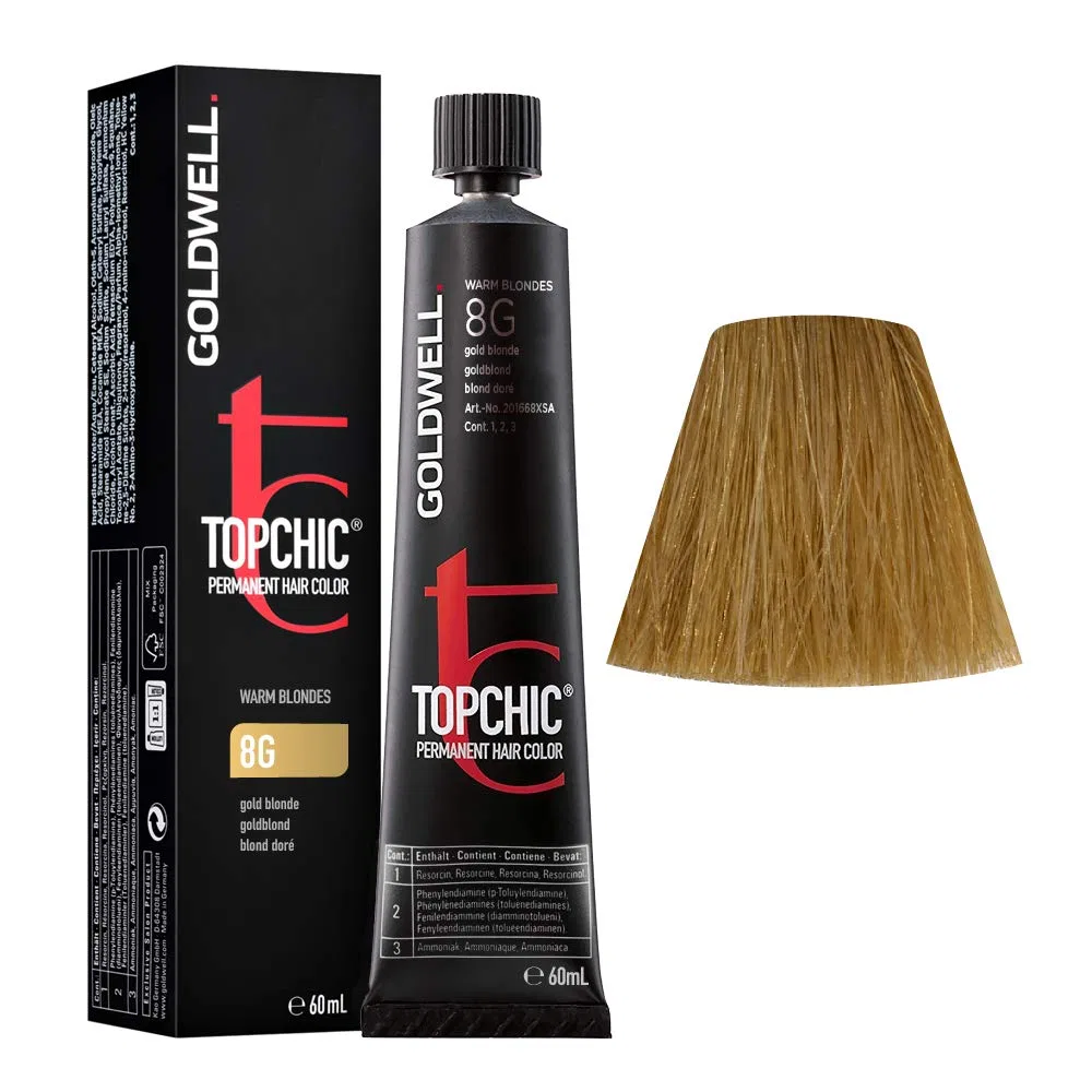 Стойкая краска для волос «Topchic» 8 G Golden Blonde от Goldwell Goldwell, 8G - Golden Blonde
