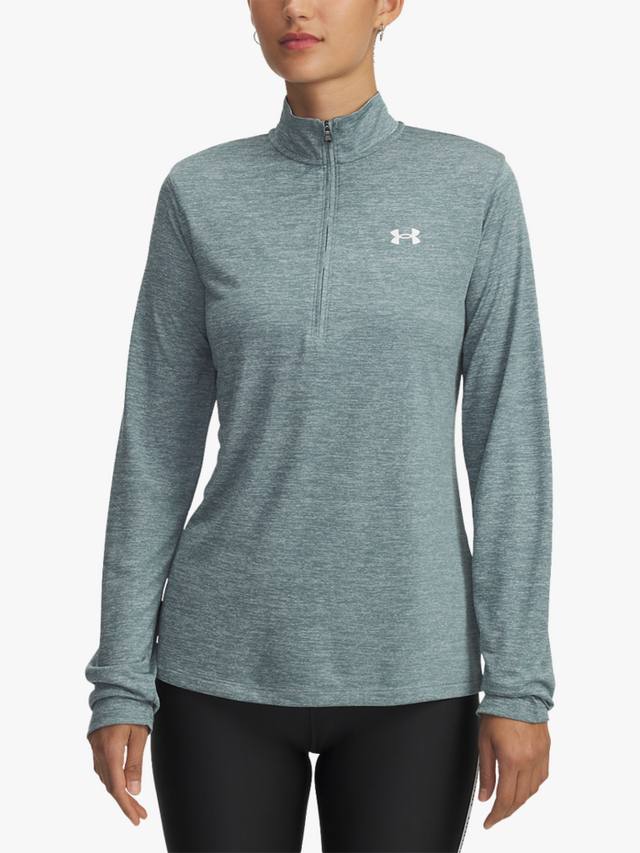 

Женская футболка Tech 1/2 Zip Under Armour, Jasper Blue /White