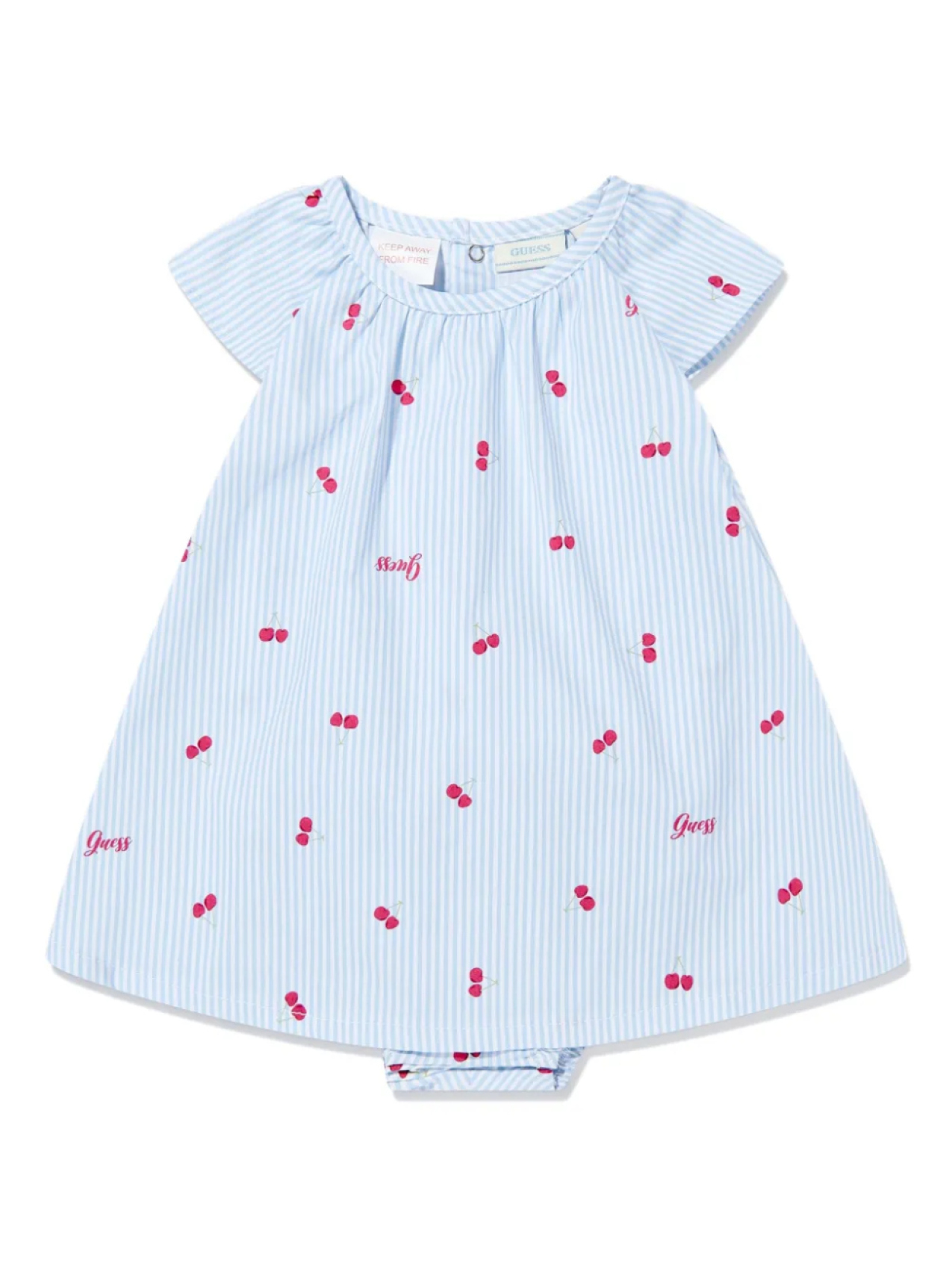 

Guess Kids детское платье с вышивкой вишнями, синий