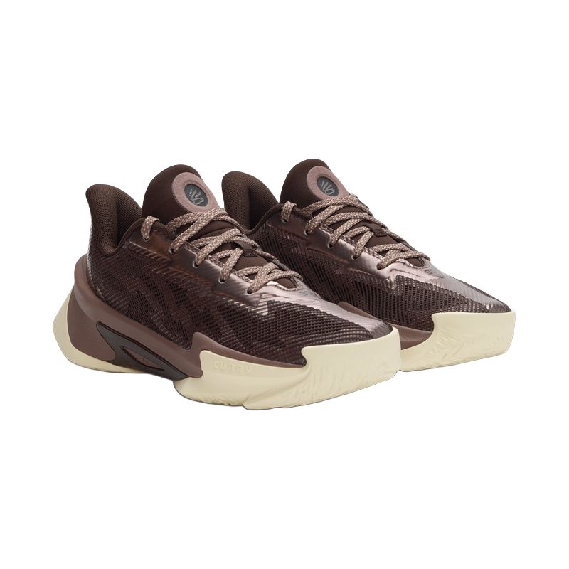 Under Armour Кроссовки Curry Low top детские баскетбольные коричневые для подростков — фото 4