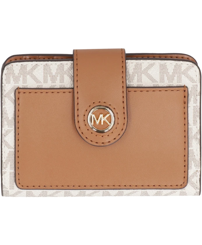 

Небольшой кошелек с фирменным логотипом Michael Kors, бежевый