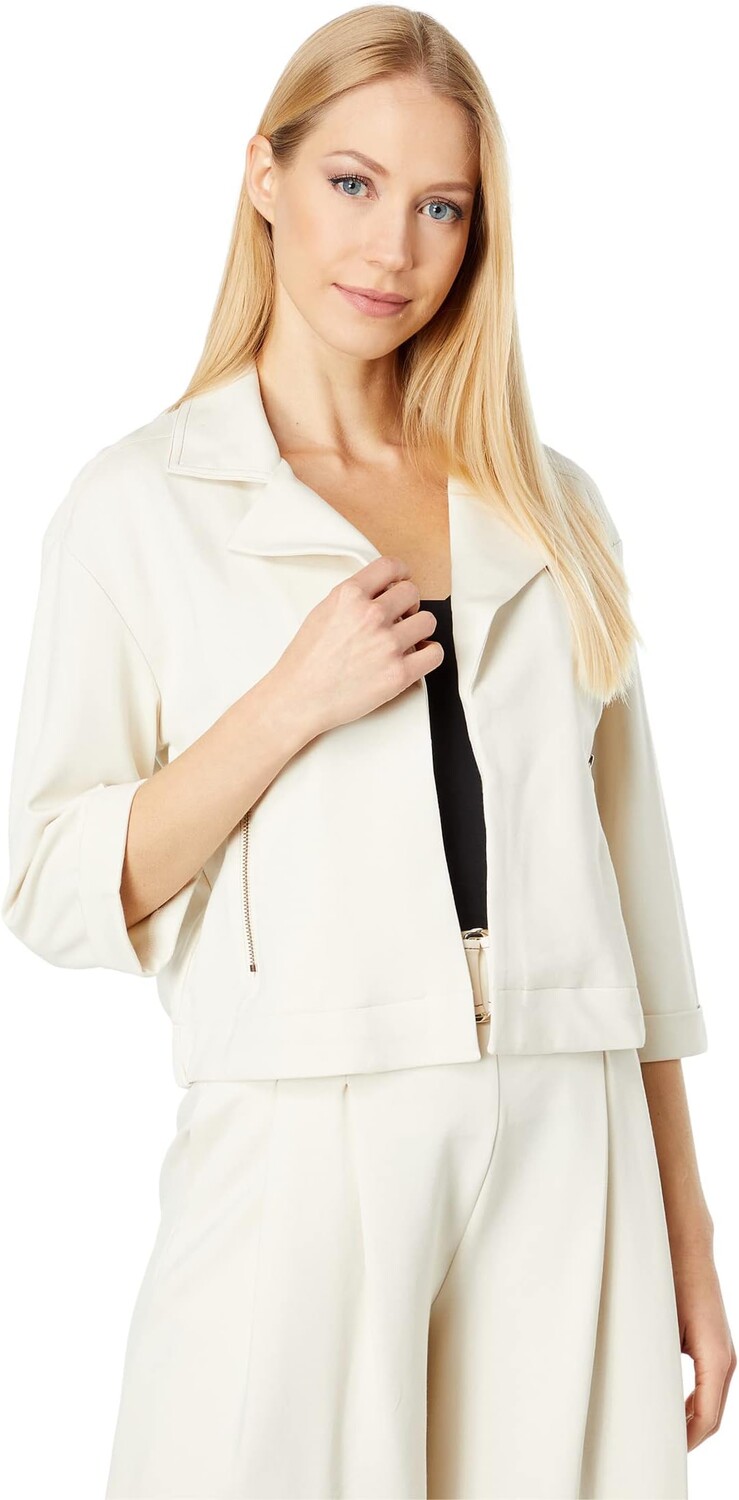 

Куртка Lysse Picnic Crop Ruched Jacket in Drapey Ponte, цвет Latte