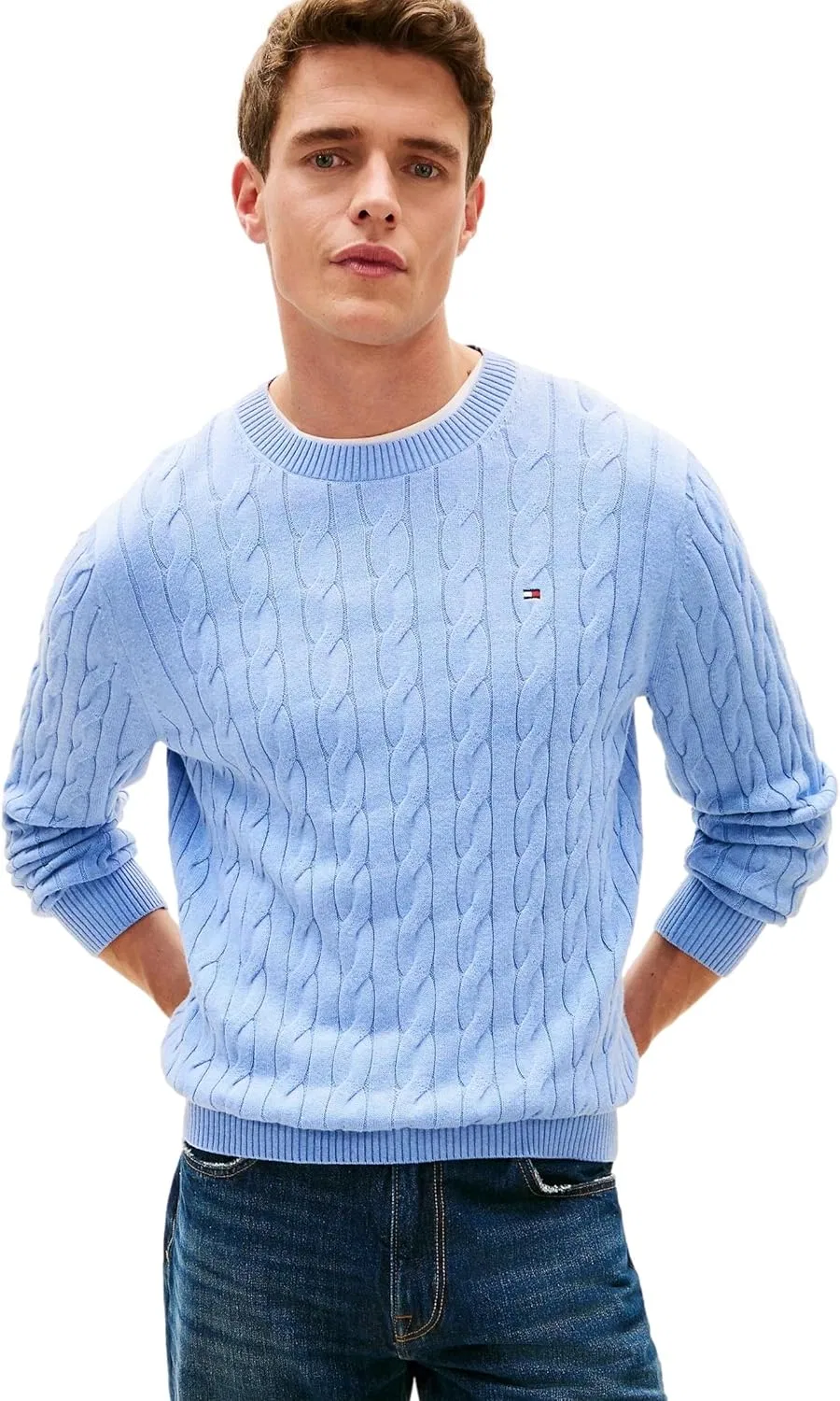 Свитер Tommy Hilfiger Men's Iconic Cable Knit из коллекции 2024, синий — фото 2