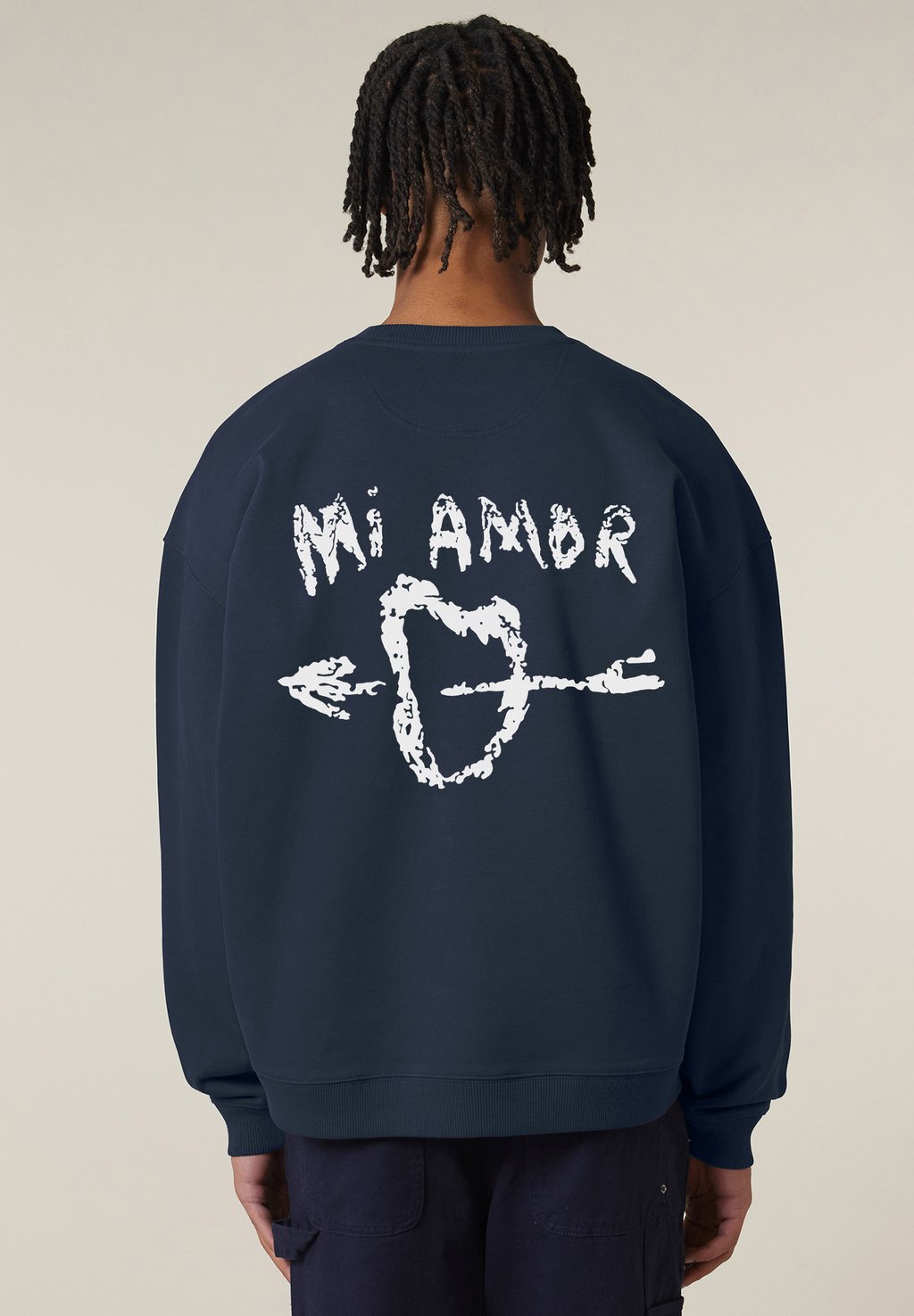 

Толстовка MI AMOR BACK EMBROIDERY UNISEX Mira Paris, темно-синий