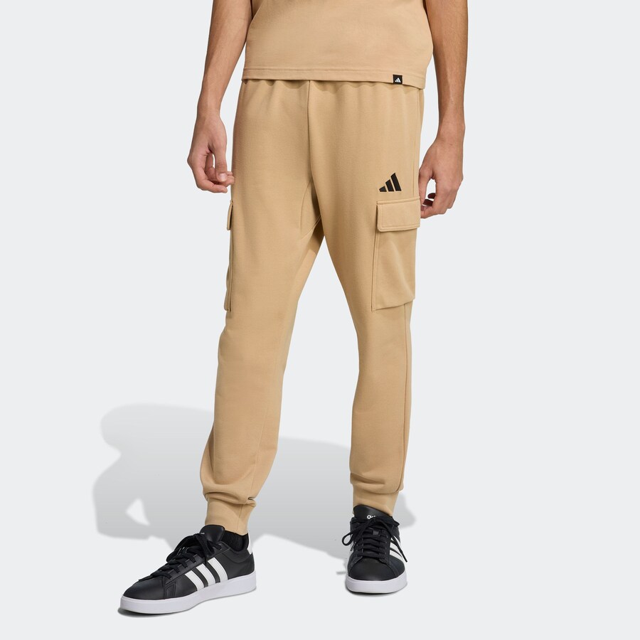 Зауженные спортивные брюки ADIDAS SPORTSWEAR, светло-бежевый — фото 2