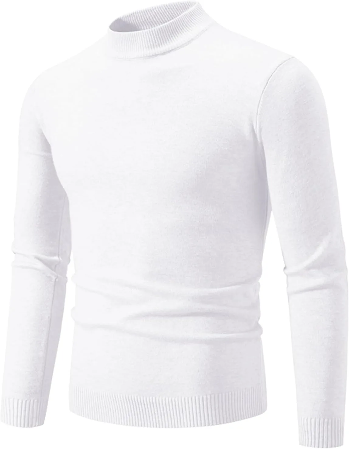 

Мужской свитер-водолазка зимний термо базовый slim fit