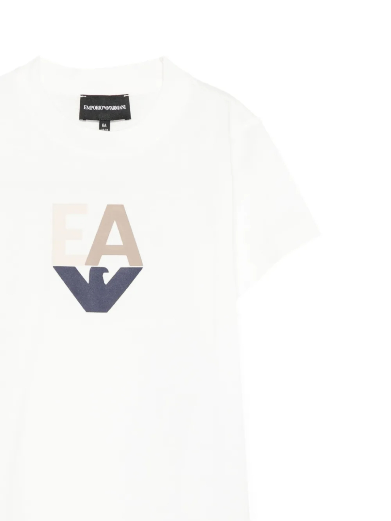 Хлопковые футболки с логотипом Emporio Armani Kids (упаковка из трех штук), синий — фото 2