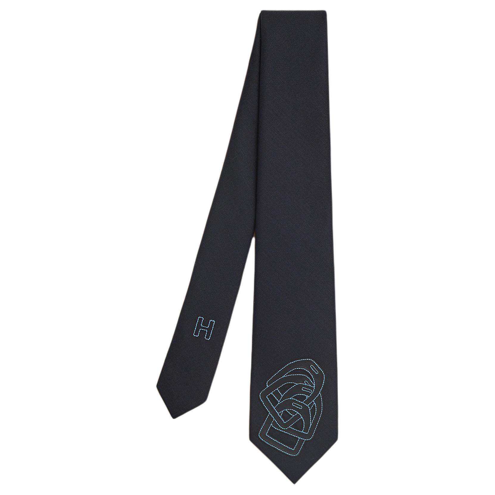 

HERMES Мужской галстук, Black