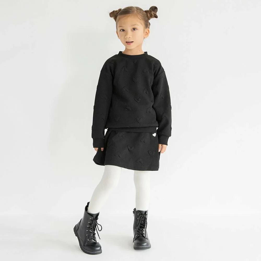 Пышная жаккардовая юбка с принтом в виде сердечек Branshes, black — фото 3