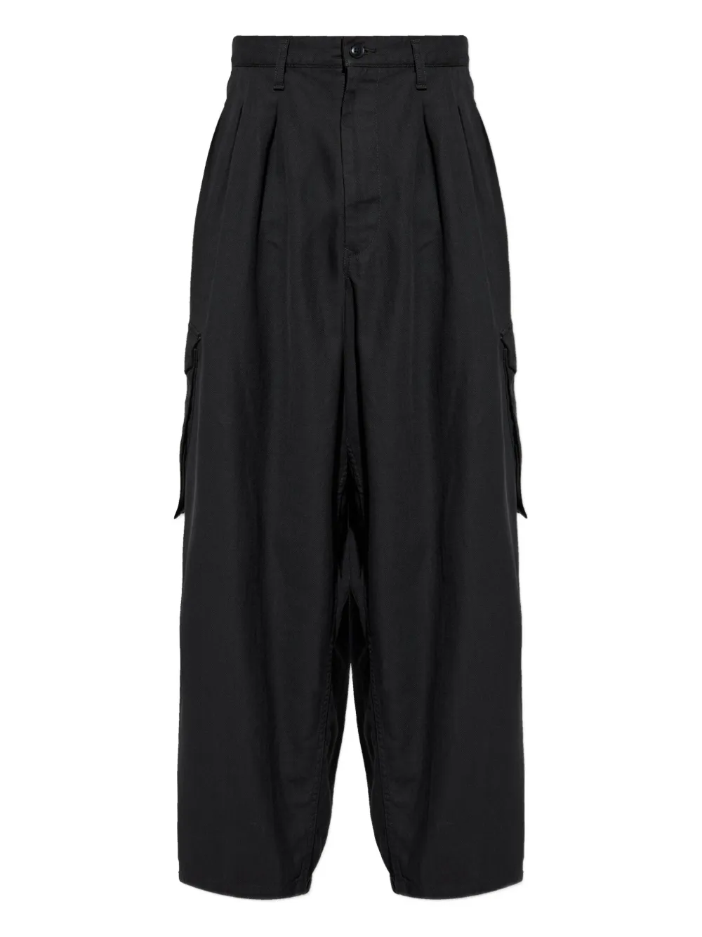 

Плиссированные карго-брюки Yohji Yamamoto, черный