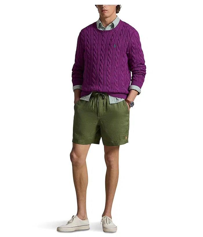 Шорты льняные Polo Prepster Polo Ralph Lauren, Garden Trail — фото 2