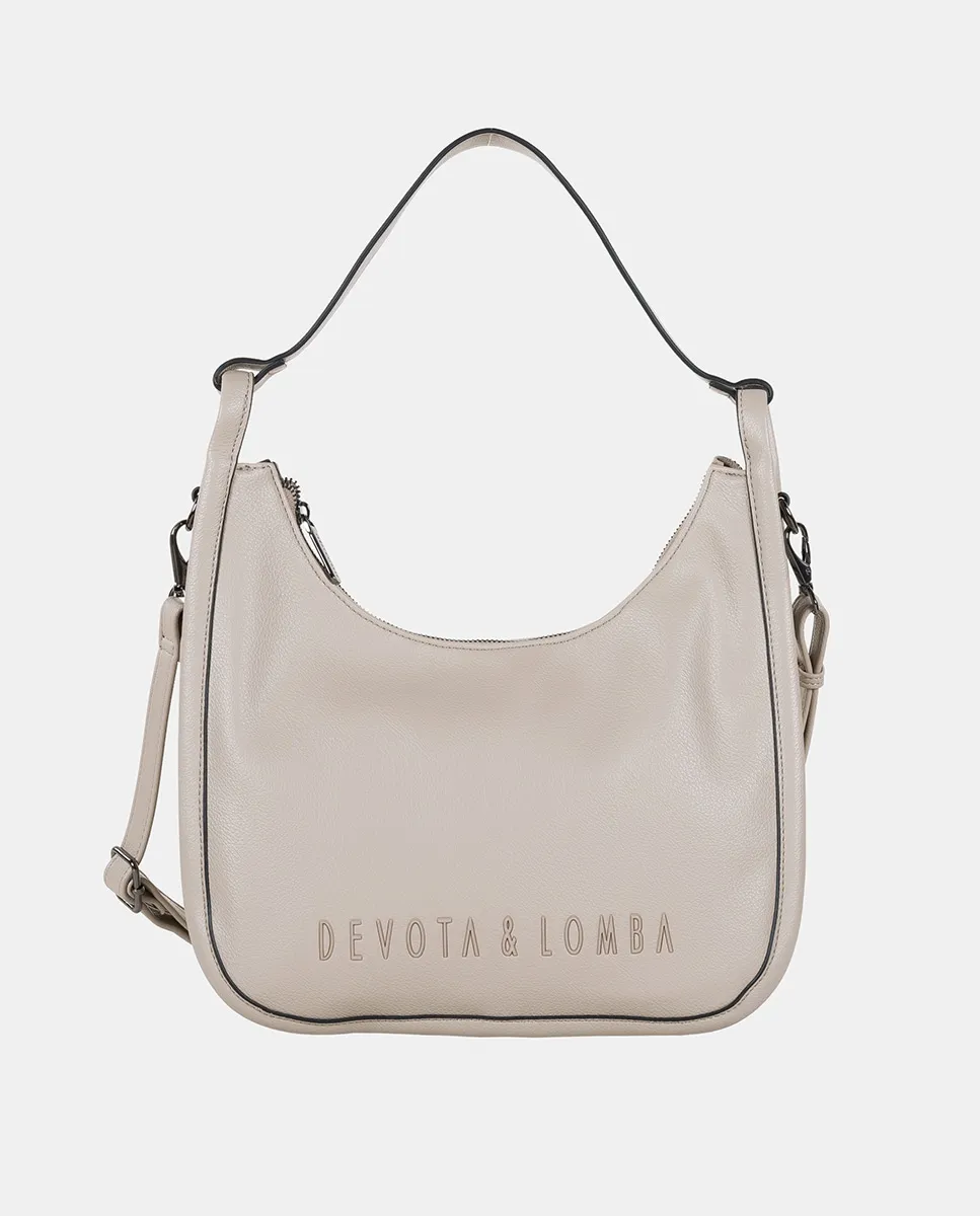 

Большая сумка-тоут с двойной ручкой Devota & Lomba, серо-коричневый