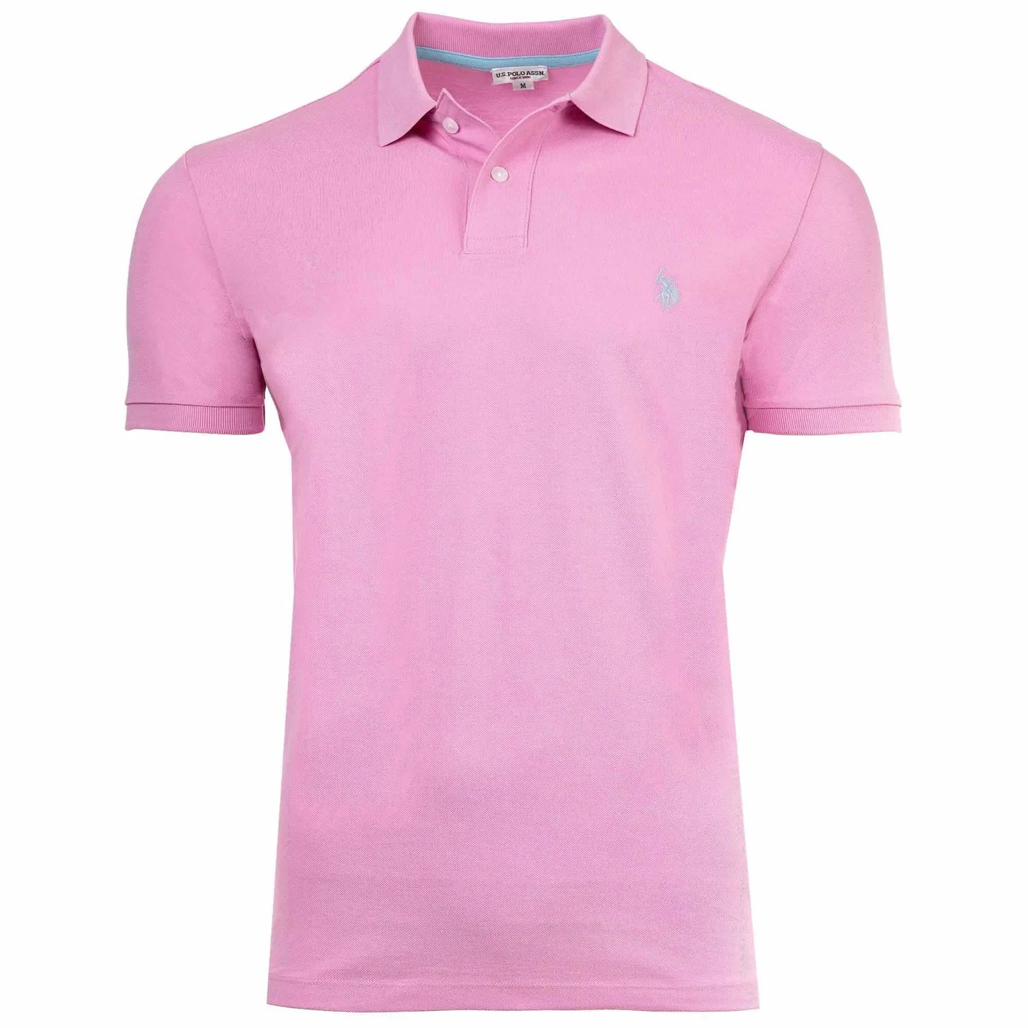 Поло из хлопка, U.S. Polo Assn., розовое