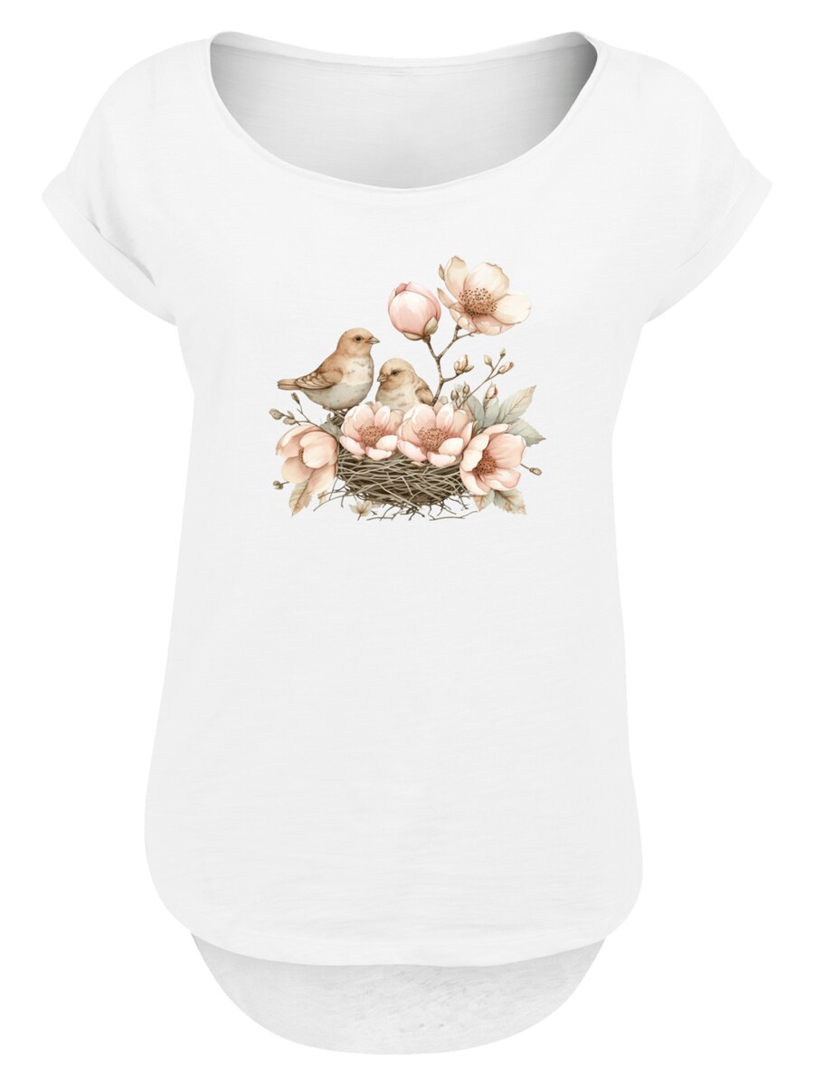 

Рубашка F4NT4STIC Vogelnest Blumen, белый