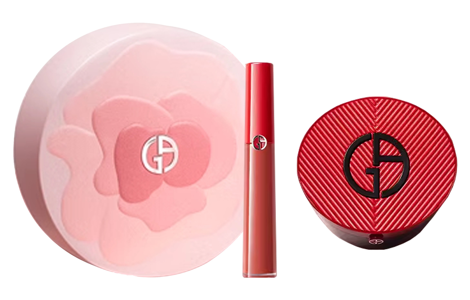 

GIORGIO ARMANI Amani 520 Limited Pleated Red Air Cushion Box набор косметики Natural Correcting Skin Tone