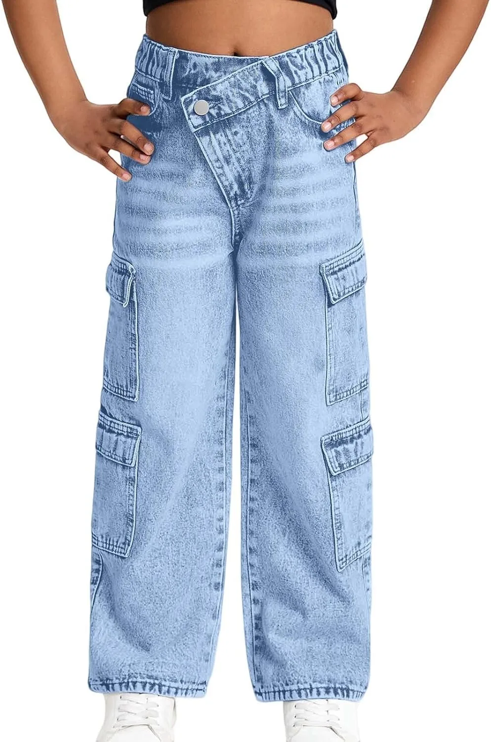 

Джинсы для девочек в стиле ретро Y2K, скинни, с высокой эластичной талией