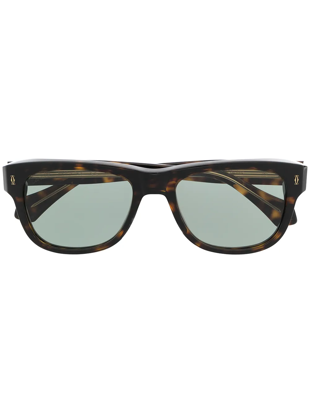 

Солнцезащитные очки в оправе черепаховой расцветки Cartier Eyewear, коричневый