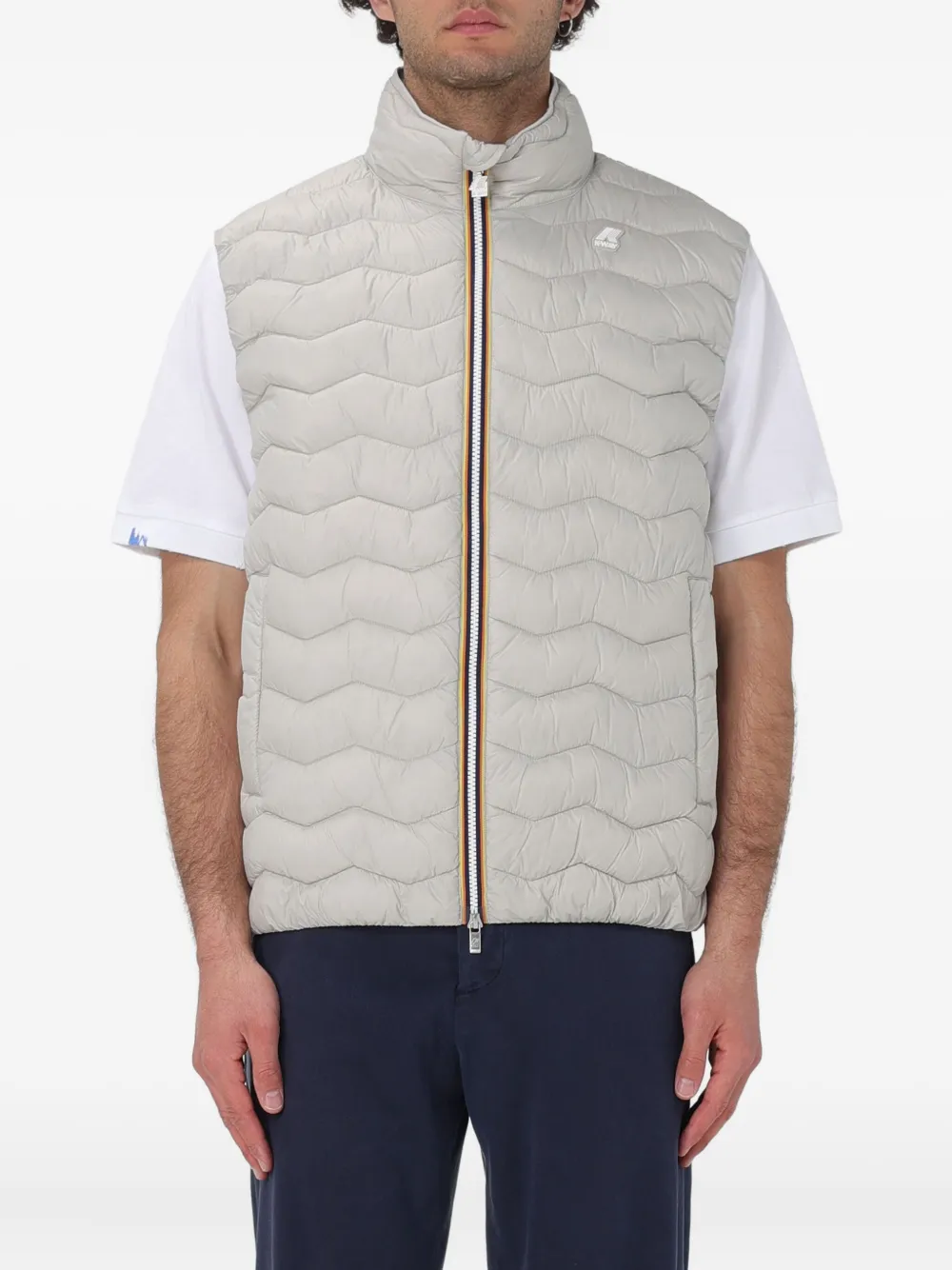 

Стеганый жилет на молнии Valen K-Way, серый