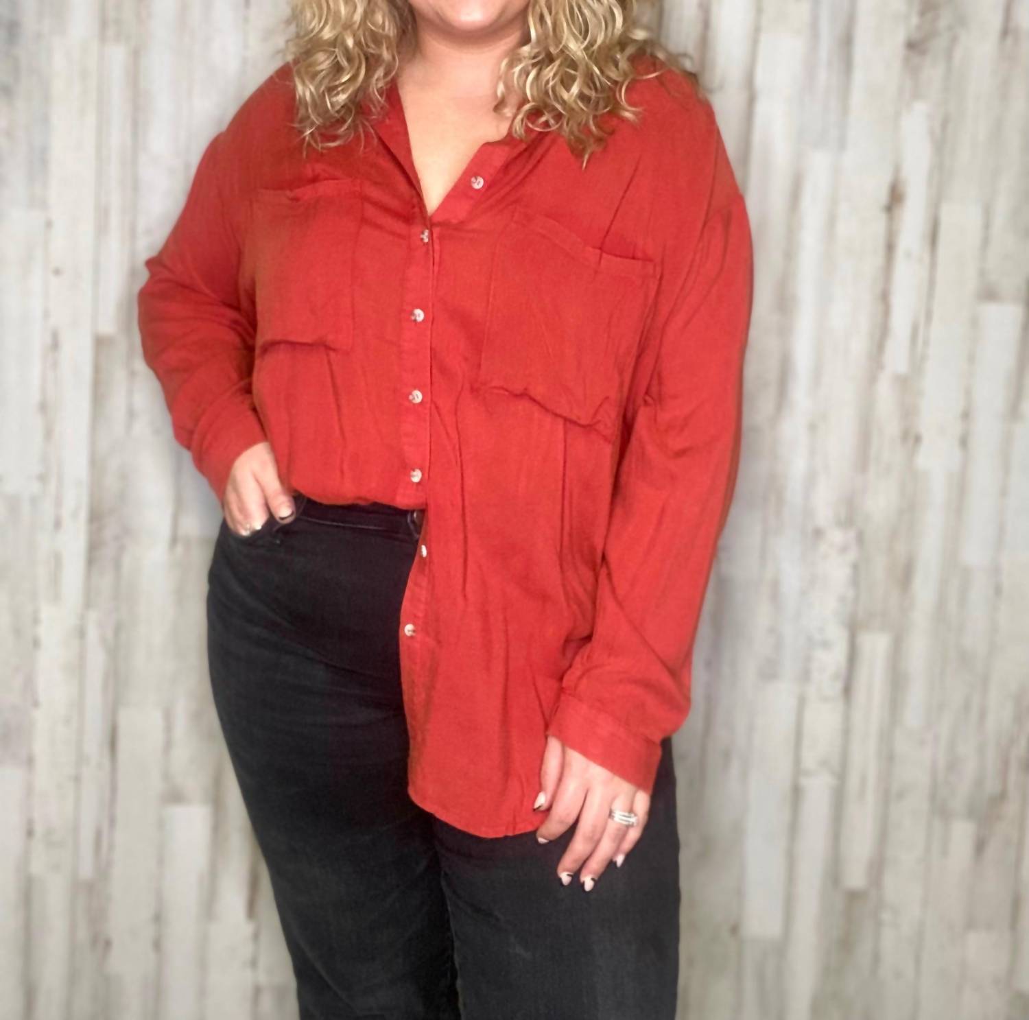 

Топ Charleston Button Down в терракотовом цвете eesome, цвет terracotta