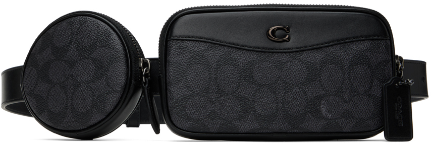 

Черная поясная сумка с несколькими карманами Coach 1941