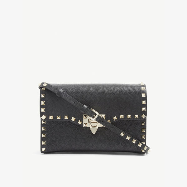 

Кожаная сумка через плечо Rockstud Valentino Garavani, черный