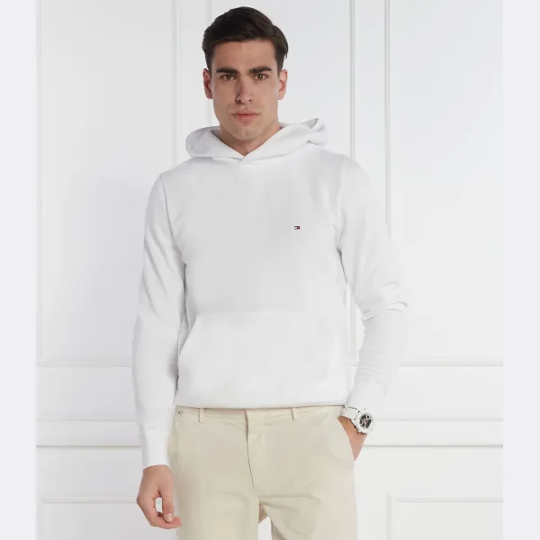 Толстовка обычного кроя с логотипом и флагом Tommy Hilfiger, белый — фото 2