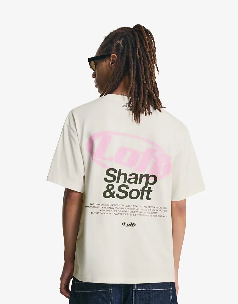 

Футболка Bershka с коротким рукавом и принтом белого цвета