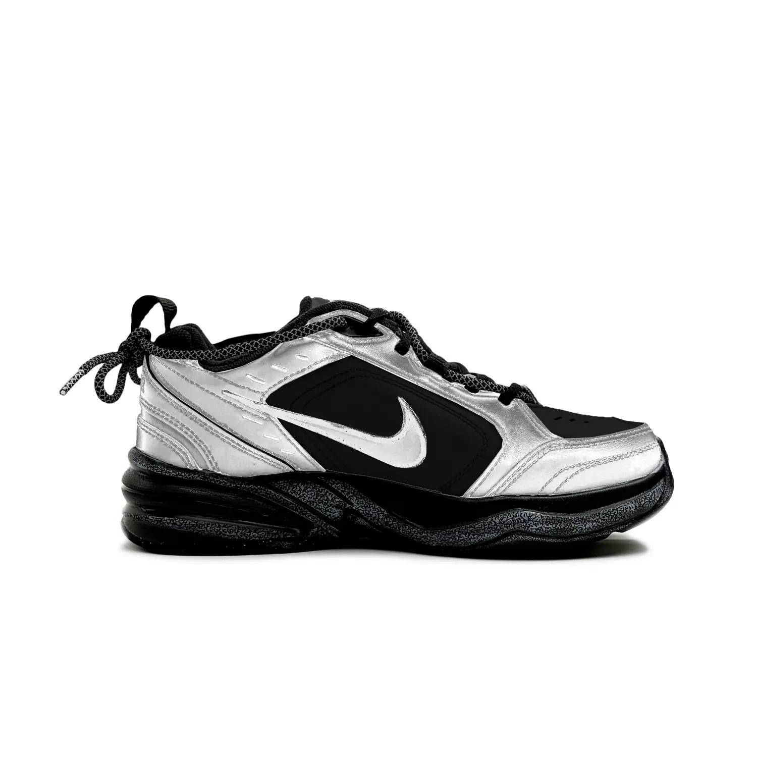 Nike Кроссовки Air Monarch 4 с амортизацией, износостойкие, утепленные, низкие, массивные, Unisex, Black Silver — фото 4