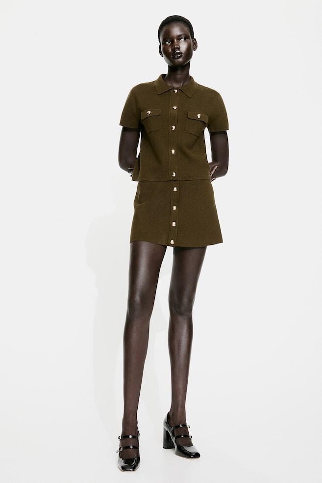 

Кардиган с короткими рукавами H&M, зеленый