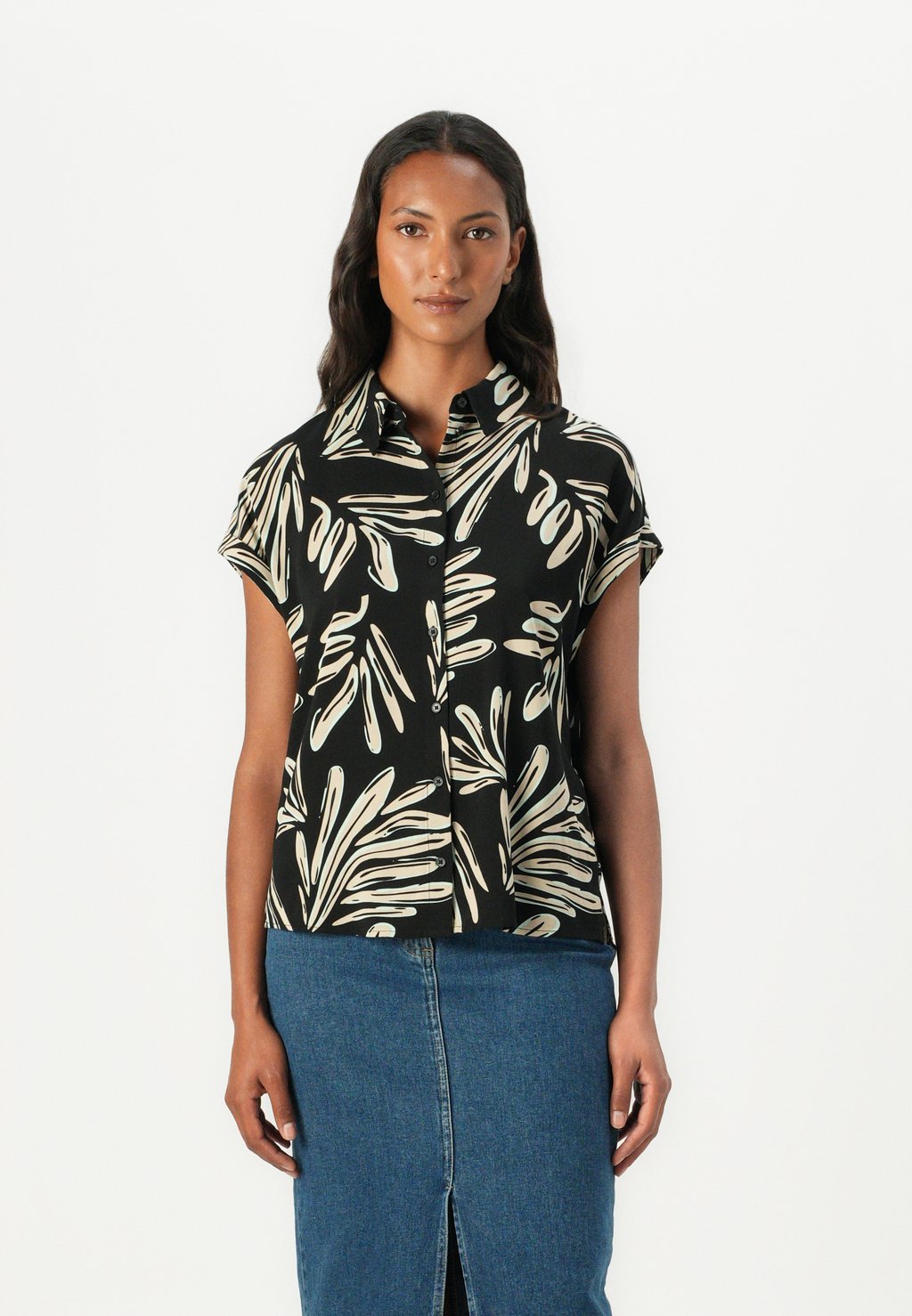 

Блузка на пуговицах SHORTSLEEVE SHIRT TOM TAILOR DENIM, мультиколор