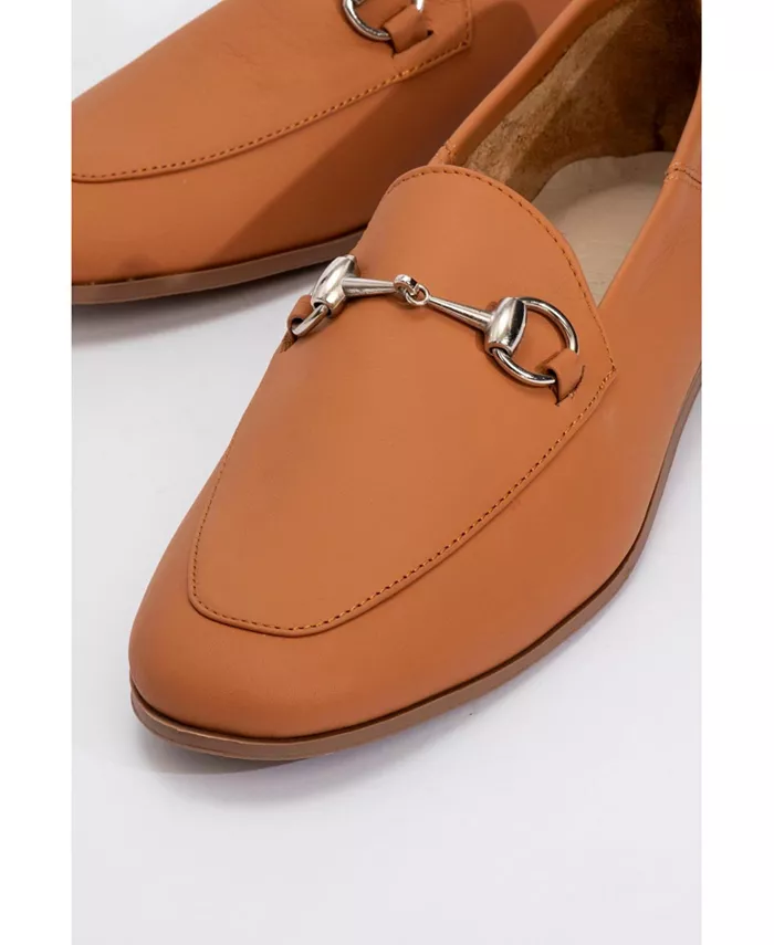 Penny кожаные лоферы с подковкой Forever & Always Shoes, оранжевый — фото 2