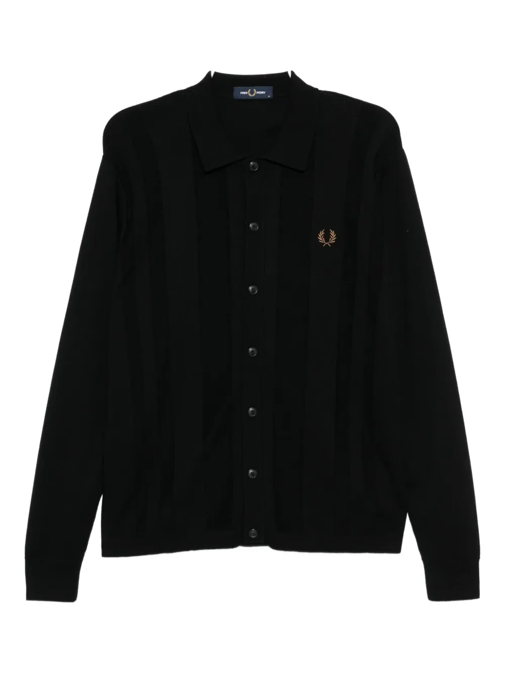 

Рубашка с вышитым логотипом Fred Perry, черный