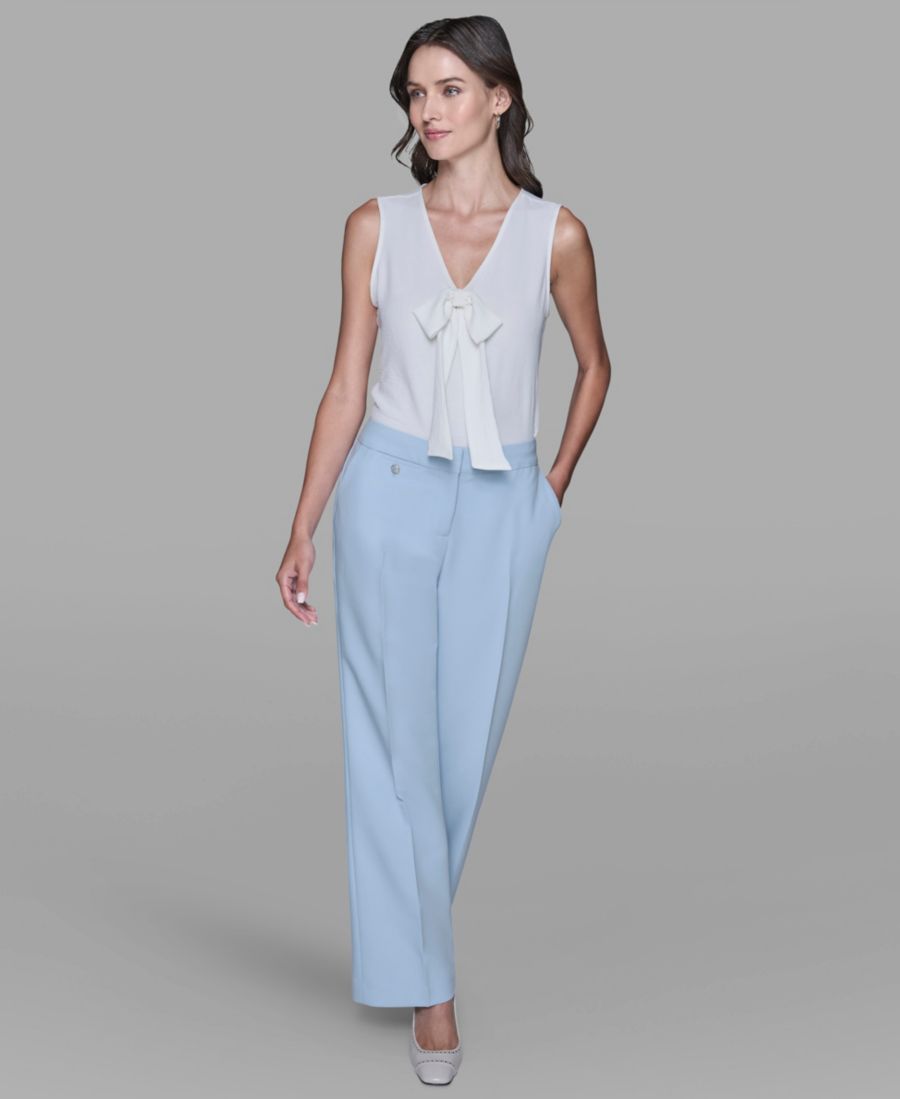 

Женские расклешенные брюки с потайной молнией KARL LAGERFELD PARIS, Blue Aura