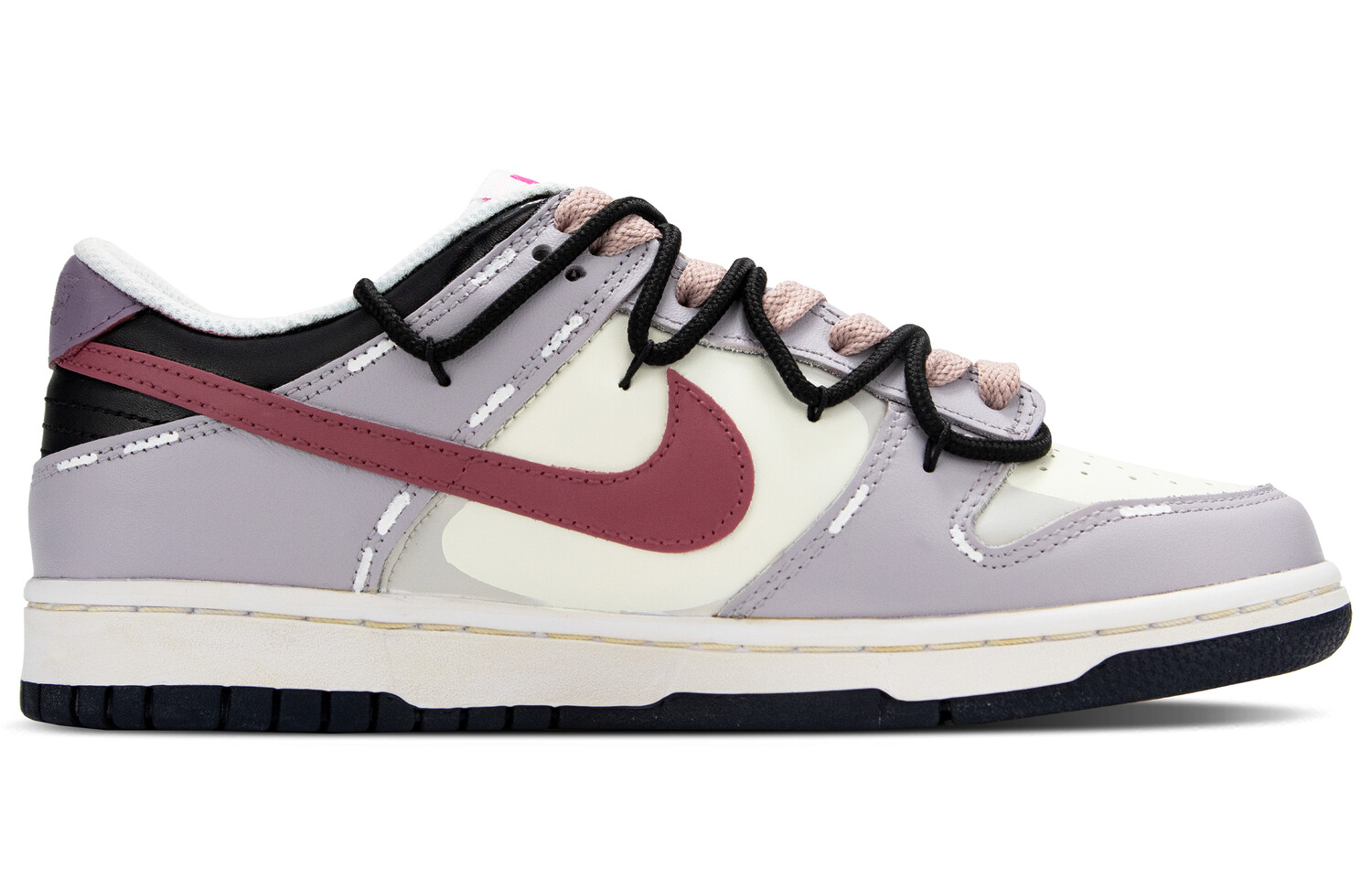 

Кроссовки Nike Dunk Skateboarding Shoes Women's Low-top Purple/pink/black, светло-фиолетовый