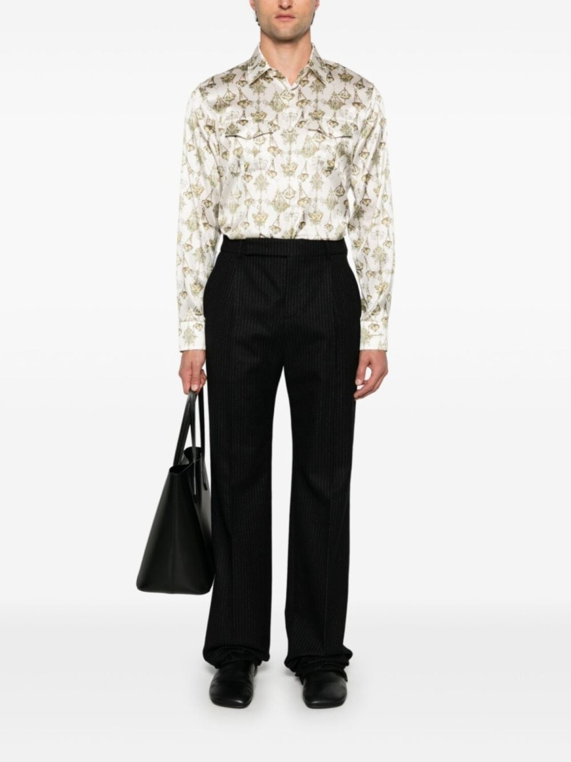 

Givenchy шелковая рубашка с принтом, нейтральный цвет