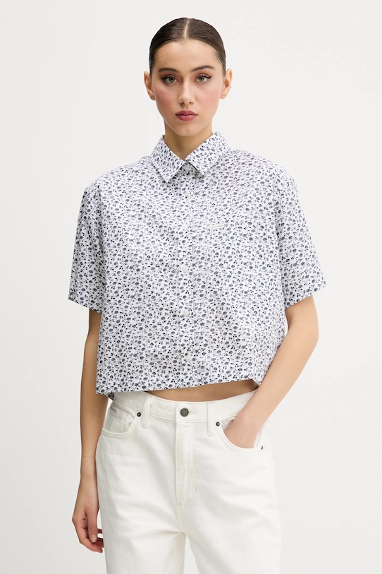 

Хлопковая рубашка Guess Jeans, белый