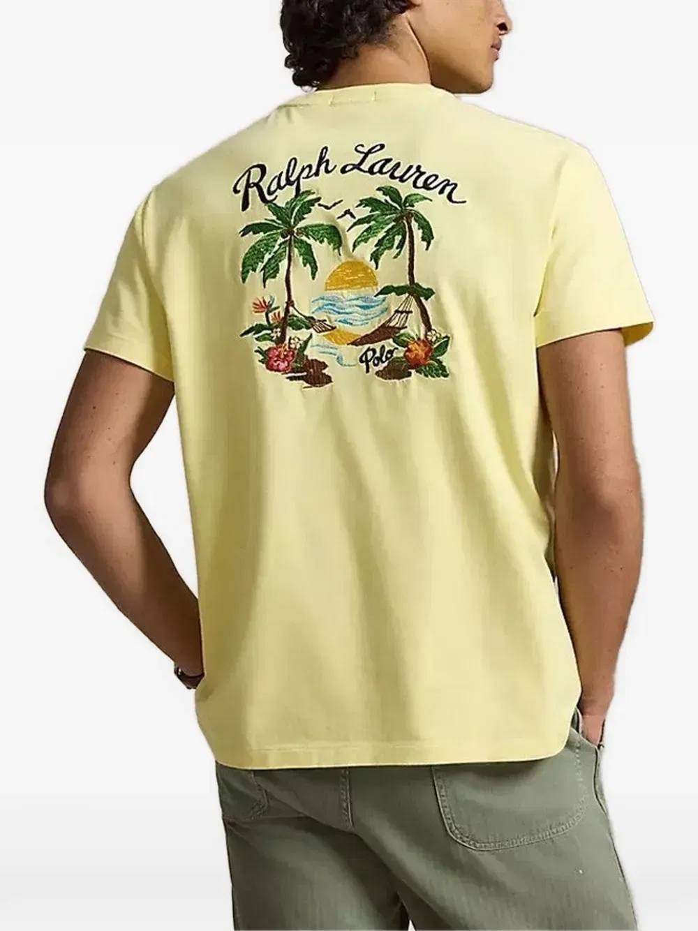 Футболка с вышитым карманом Polo Ralph Lauren, желтый — фото 3