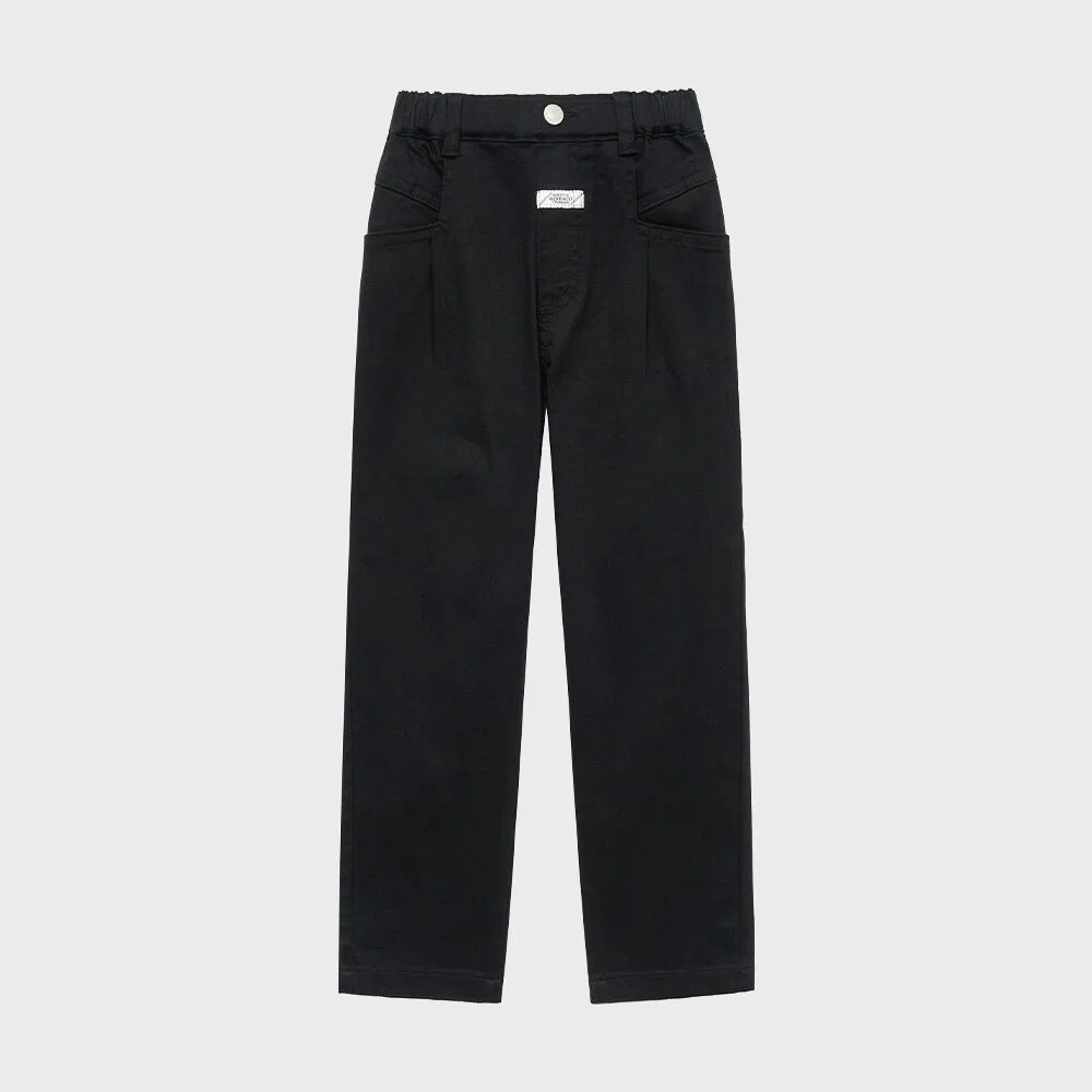 Детские свободные брюки Enfant Cotton, чёрные, от Marithé Kids