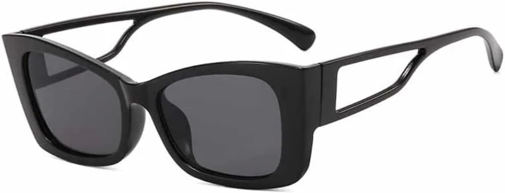 

Женские солнцезащитные очки в винтажном стиле, большие солнцезащитные очки «кошачий глаз», мужские и женские очки класса люкс с защитой от УФ-излучения UV400 VVTWSSW, Black Gray