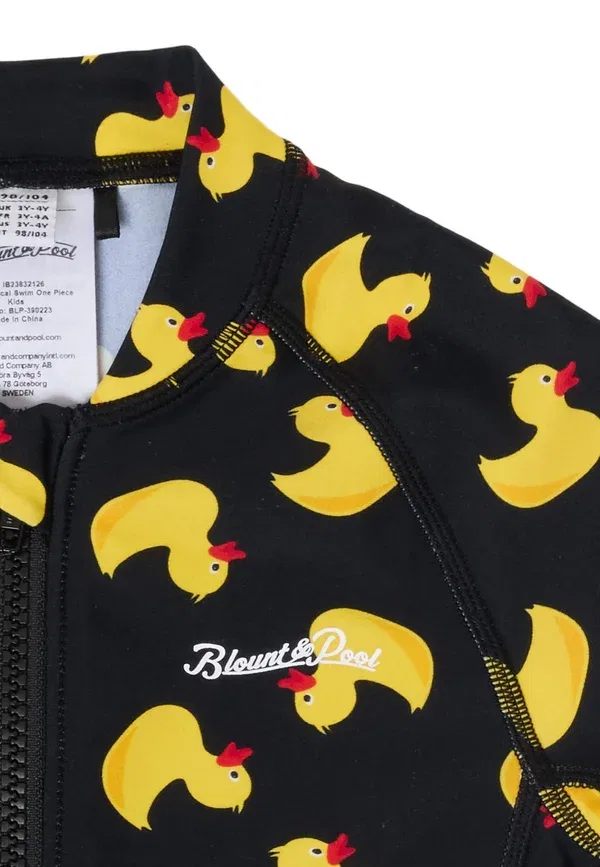 Купальник детский слитный Tropical swim Blount & Pool, черный/желтый утенок — фото 3