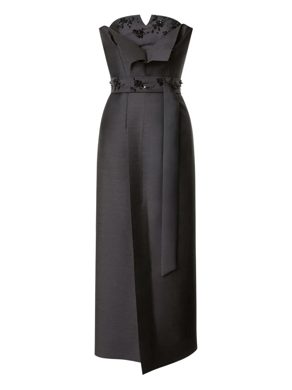 

Платье из смесового шелка Alberta Ferretti, серый