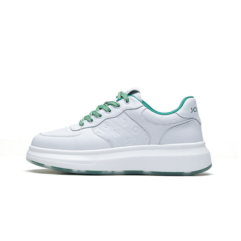 

Низкие скейтерские кроссовки мужские JOSINY, бело-зеленые