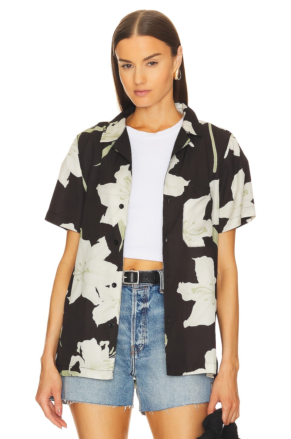 

Рубашка WAO The Camp, цвет Black White Floral