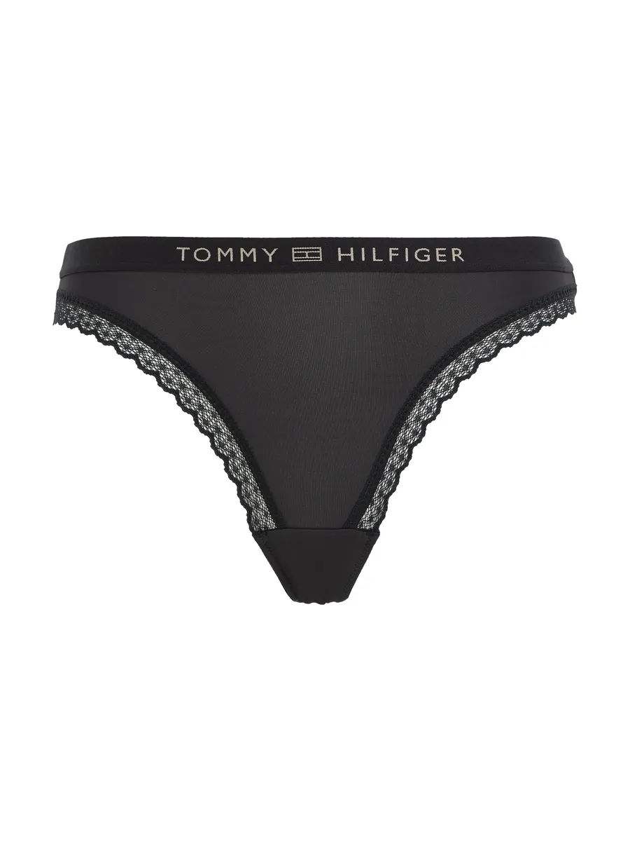 Трусики бикини Tommy Hilfiger Underwear "BIKINI" с фирменным лейблом Tommy Hilfiger, черный — фото 4